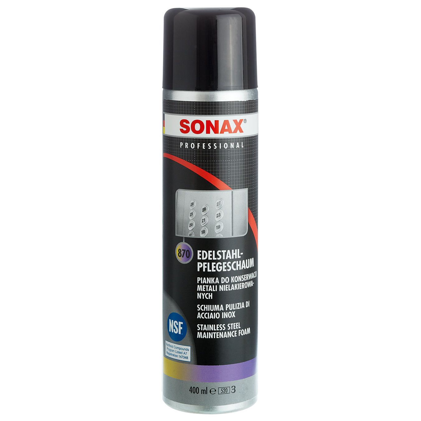 SONAX PROFESSIONAL Stainless Steel Maintenance Foam 400ml