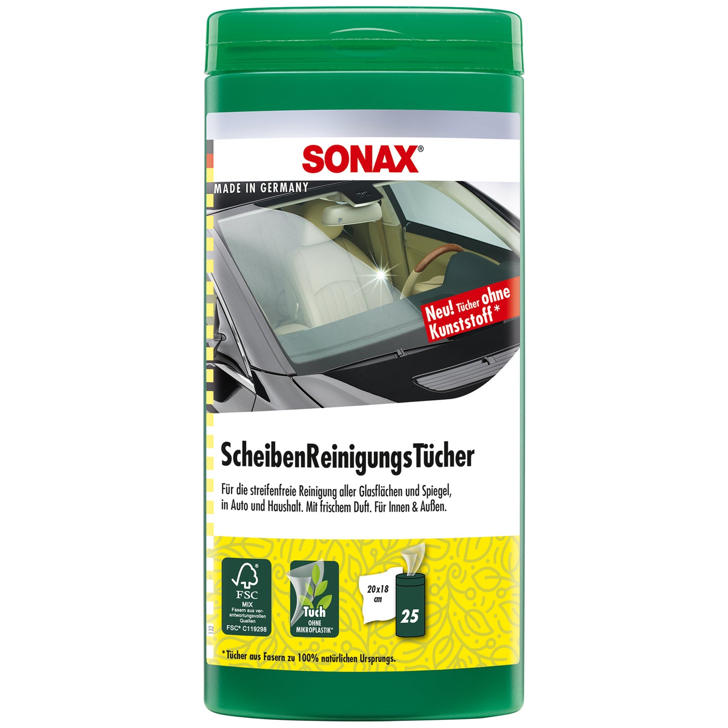 SONAX Glass Cleaning Wipes (25 sheets)