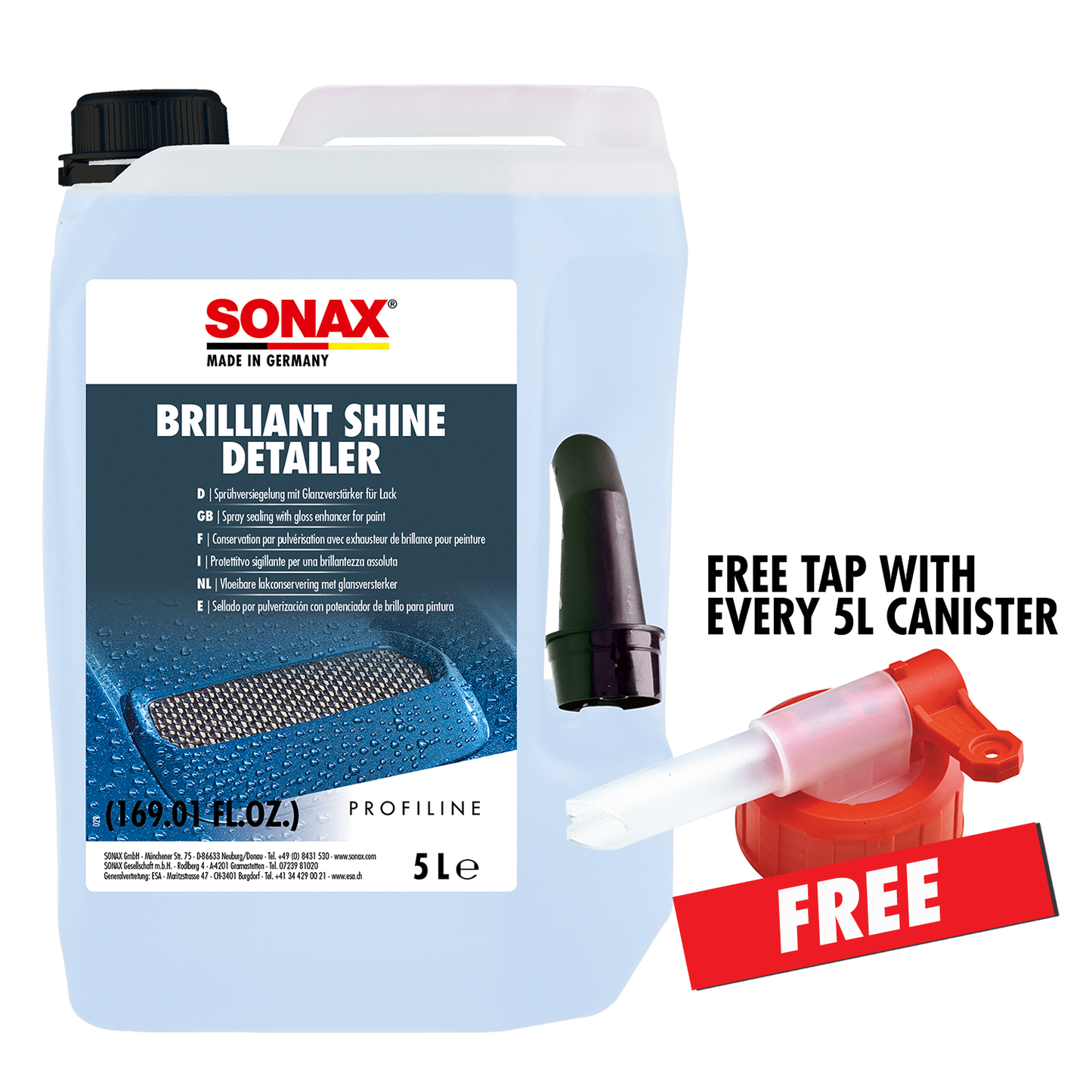 SONAX PROFILINE Brilliant Shine Quick Detailer 5L