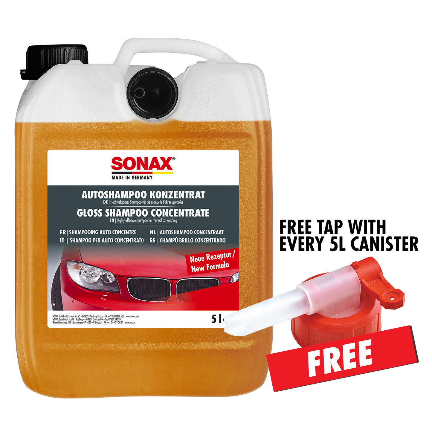 SONAX Gloss Car Shampoo Concentrate (2 sizes available)