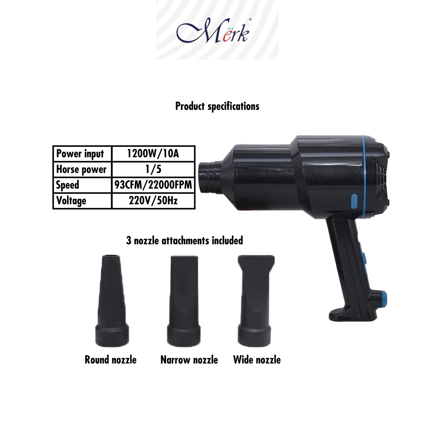 Merk Car Water Dryer Blower