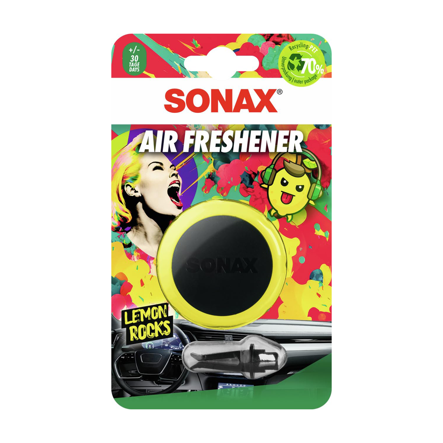 SONAX Car Air Freshener Liquid Free Scented Vent Clip (6 scents available)