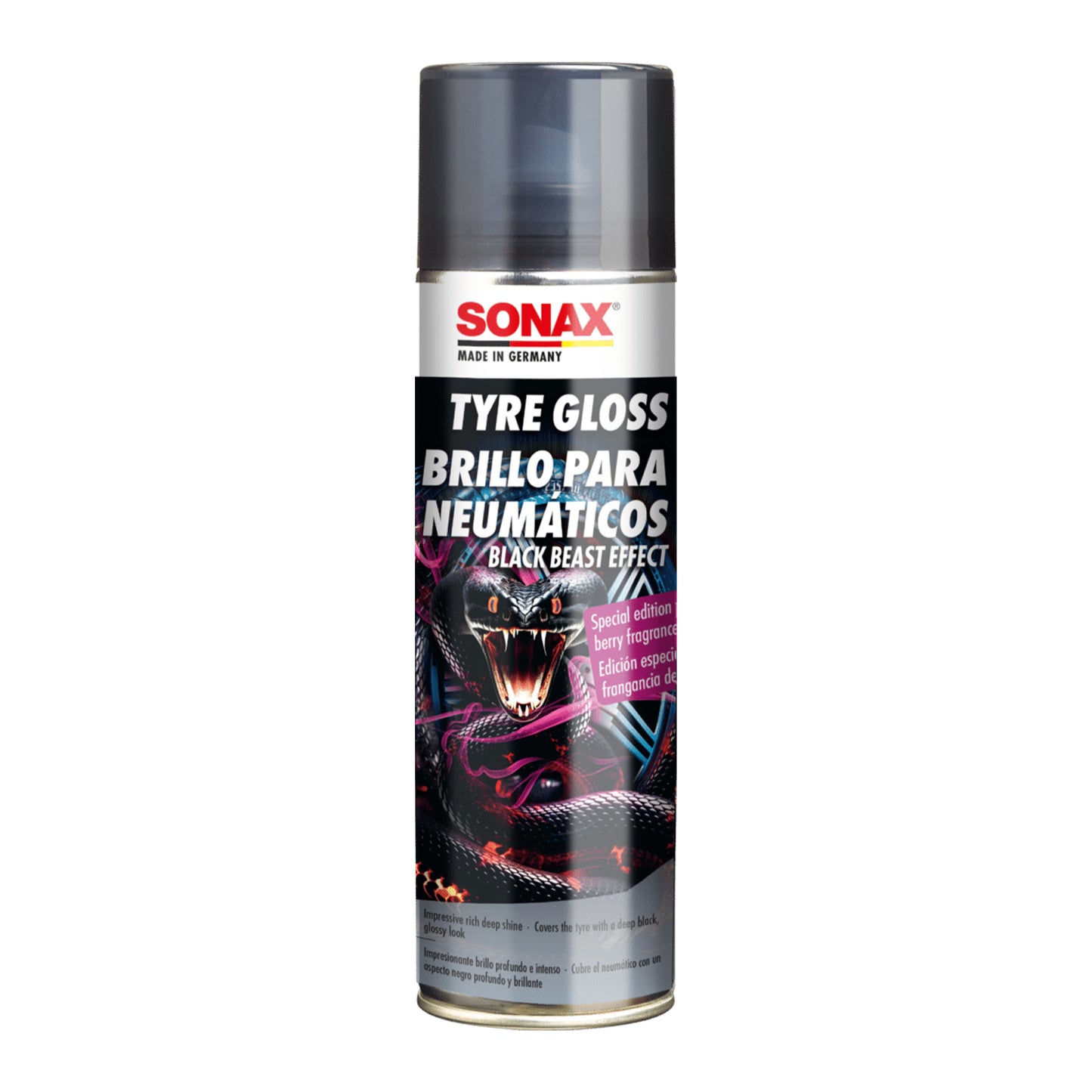 SONAX Tyre Gloss Spray Black Beast Effect 500ml (Tyre Shine)