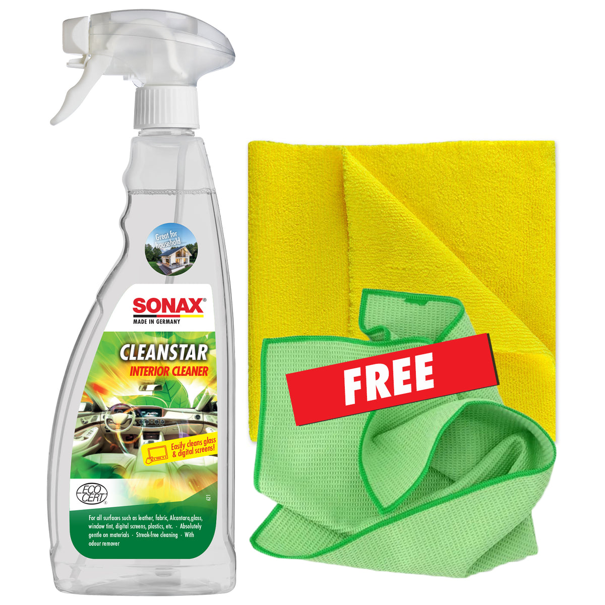 SONAX CleanStar Interior Cleaner for All Interior Surfaces 750ml *EXCLUSIVE BUNDLE*