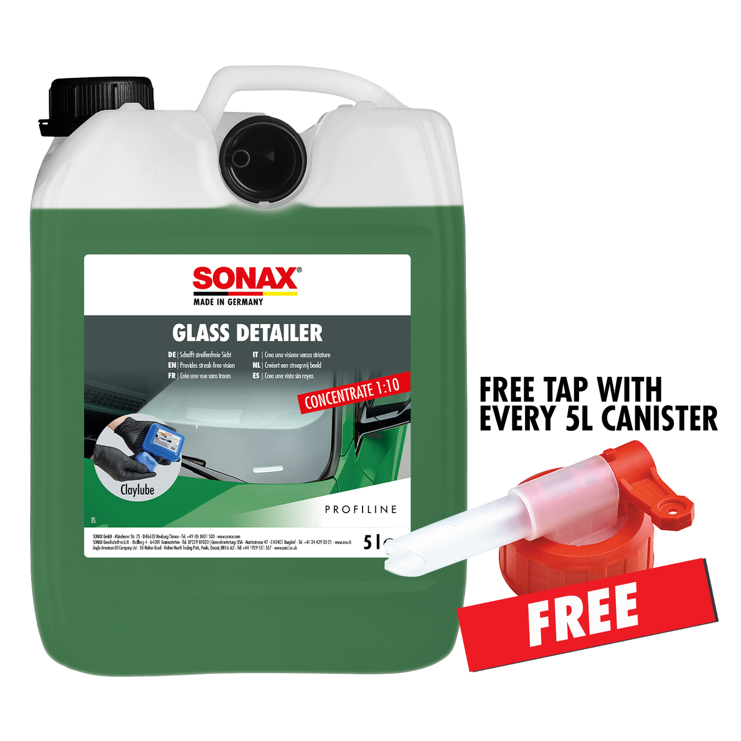 SONAX Profiline Glass Detailer Concentrate 5L