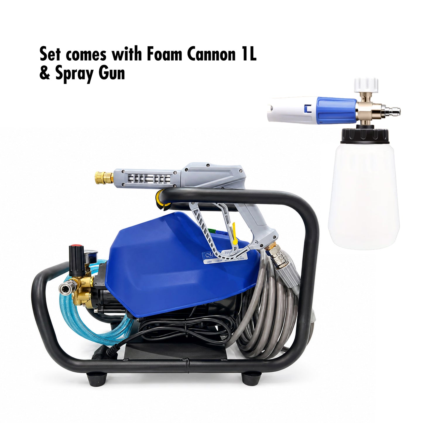 Merk High Pressure Water Jet Machine Set - 8.5L/min 2000W 110 bar UK Plug