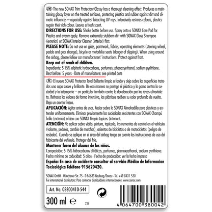 SONAX Trim & Plastic Protectant Glossy-Finish 300ml