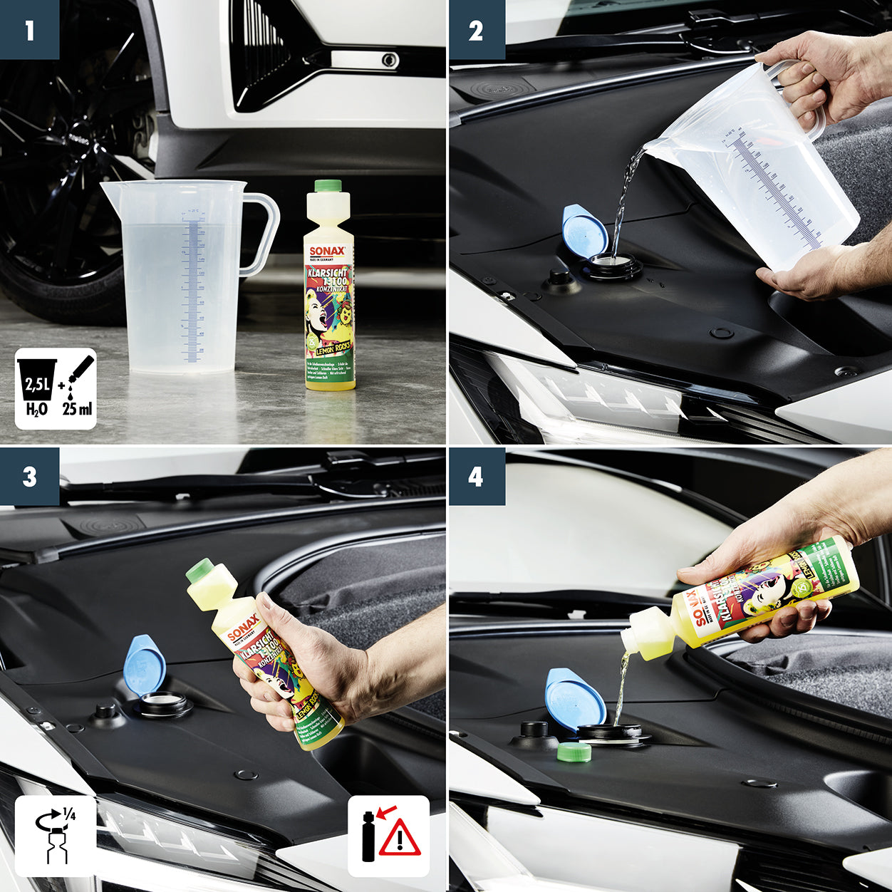 Sonax Lemon Rocks Clearview Wiper Wash 1:100 Concentrate 250ml